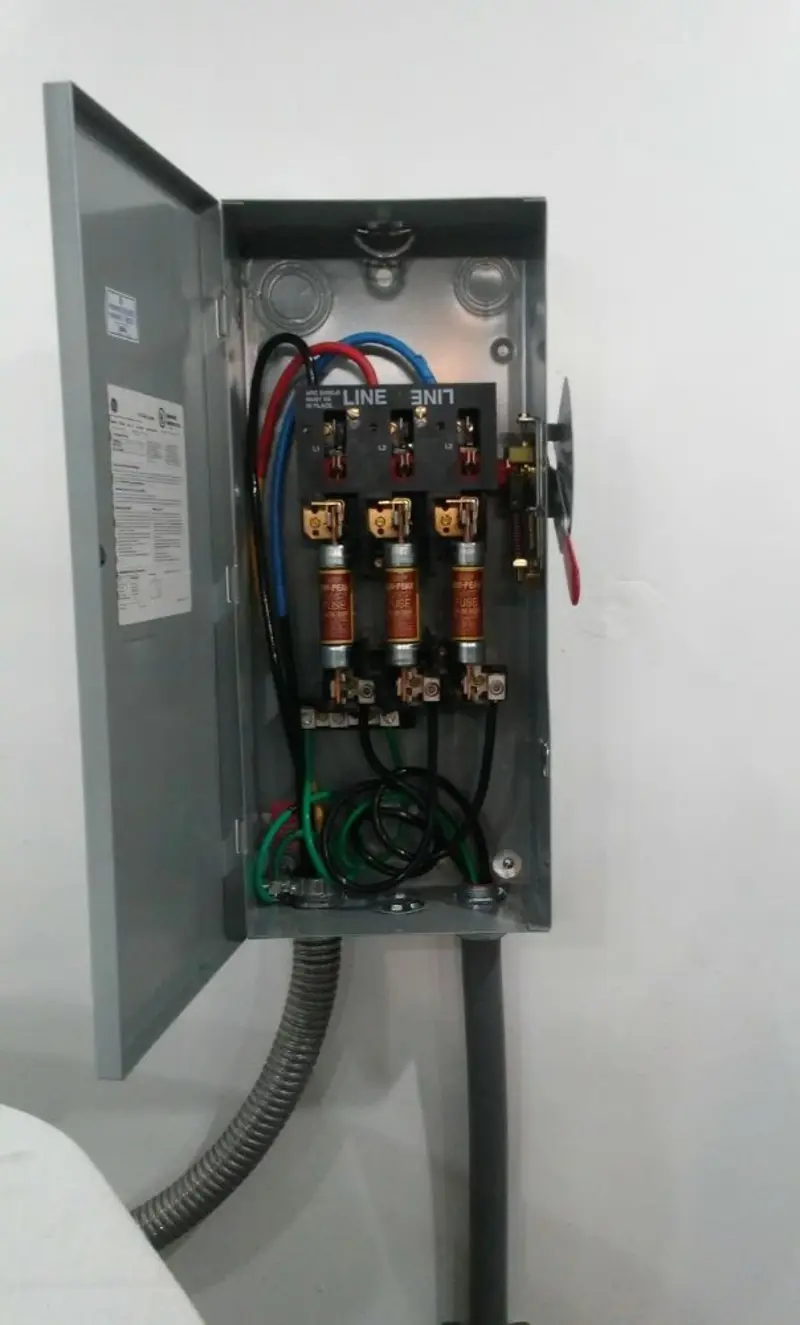 Three-phase disconnect switch installed for Electrical Wiring & Rewiring in Mountainside