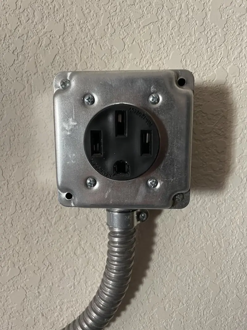 NEMA 14-50 outlet installed for Electrical Panel Upgrade in Mountainside